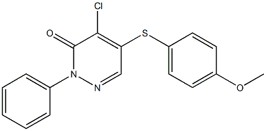 4-chloro-5-[(4-methoxyphenyl)sulfanyl]-2-phenyl-3(2H)-pyridazinone Structure