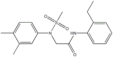 2-[3,4-dimethyl(methylsulfonyl)anilino]-N-(2-ethylphenyl)acetamide 구조식 이미지