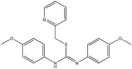 2-pyridinylmethyl N,N'-bis(4-methoxyphenyl)imidothiocarbamate 구조식 이미지