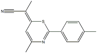 2-[4-methyl-2-(4-methylphenyl)-6H-1,3-thiazin-6-ylidene]propanenitrile 구조식 이미지