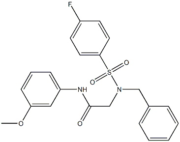 2-{benzyl[(4-fluorophenyl)sulfonyl]amino}-N-(3-methoxyphenyl)acetamide 구조식 이미지