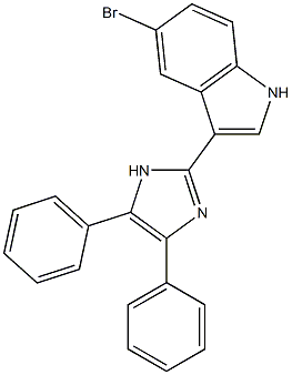 5-bromo-3-(4,5-diphenyl-1H-imidazol-2-yl)-1H-indole Structure