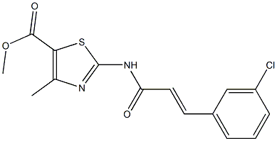 methyl 2-{[3-(3-chlorophenyl)acryloyl]amino}-4-methyl-1,3-thiazole-5-carboxylate Structure