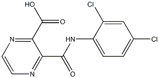 3-[(2,4-dichloroanilino)carbonyl]-2-pyrazinecarboxylic acid 구조식 이미지