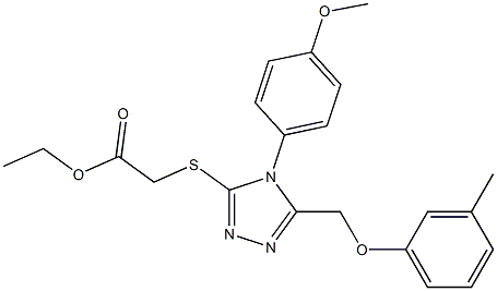 ethyl ({4-(4-methoxyphenyl)-5-[(3-methylphenoxy)methyl]-4H-1,2,4-triazol-3-yl}sulfanyl)acetate 구조식 이미지