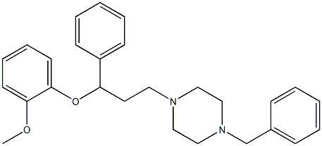 1-benzyl-4-[3-(2-methoxyphenoxy)-3-phenylpropyl]piperazine Structure