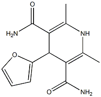 4-(2-furyl)-2,6-dimethyl-1,4-dihydro-3,5-pyridinedicarboxamide 구조식 이미지