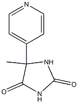 5-methyl-5-(4-pyridinyl)-2,4-imidazolidinedione 구조식 이미지