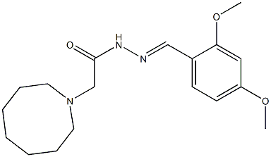 2-(1-azocanyl)-N'-(2,4-dimethoxybenzylidene)acetohydrazide Structure