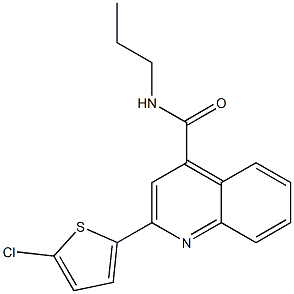 2-(5-chloro-2-thienyl)-N-propyl-4-quinolinecarboxamide Structure