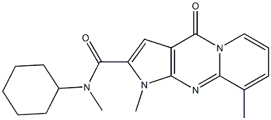 N-cyclohexyl-N,1,9-trimethyl-4-oxo-1,4-dihydropyrido[1,2-a]pyrrolo[2,3-d]pyrimidine-2-carboxamide Structure