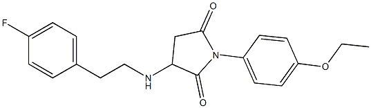 1-(4-ethoxyphenyl)-3-{[2-(4-fluorophenyl)ethyl]amino}-2,5-pyrrolidinedione 구조식 이미지