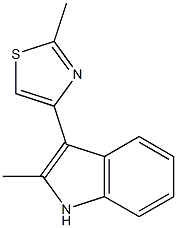 2-methyl-3-(2-methyl-1,3-thiazol-4-yl)-1H-indole Structure
