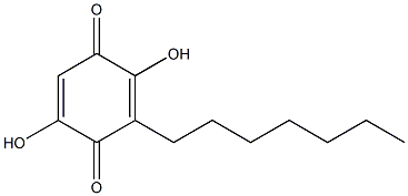 2,5-Dihydroxy-3-heptyl-bezoquinone Structure