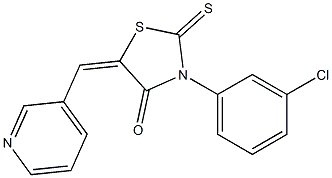 3-(3-chlorophenyl)-5-(3-pyridinylmethylene)-2-thioxo-1,3-thiazolidin-4-one Structure