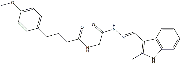 4-(4-methoxyphenyl)-N-(2-{2-[(2-methyl-1H-indol-3-yl)methylene]hydrazino}-2-oxoethyl)butanamide 구조식 이미지