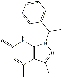 3,4-dimethyl-1-(1-phenylethyl)-1,7-dihydro-6H-pyrazolo[3,4-b]pyridin-6-one Structure