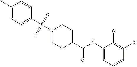 N-(2,3-dichlorophenyl)-1-[(4-methylphenyl)sulfonyl]-4-piperidinecarboxamide 구조식 이미지