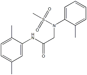 N-(2,5-dimethylphenyl)-2-[2-methyl(methylsulfonyl)anilino]acetamide Structure