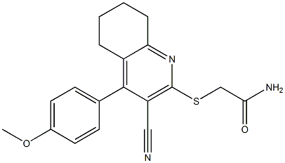 2-{[3-cyano-4-(4-methoxyphenyl)-5,6,7,8-tetrahydro-2-quinolinyl]sulfanyl}acetamide Structure