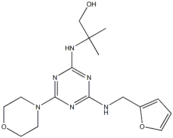 2-{[4-[(2-furylmethyl)amino]-6-(4-morpholinyl)-1,3,5-triazin-2-yl]amino}-2-methyl-1-propanol Structure