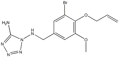 N-[4-(allyloxy)-3-bromo-5-methoxybenzyl]-N-(5-amino-1H-tetraazol-1-yl)amine 구조식 이미지
