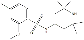 2-methoxy-4-methyl-N-(2,2,6,6-tetramethyl-4-piperidinyl)benzenesulfonamide 구조식 이미지