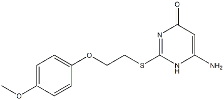 6-amino-2-{[2-(4-methoxyphenoxy)ethyl]sulfanyl}pyrimidin-4(1H)-one 구조식 이미지