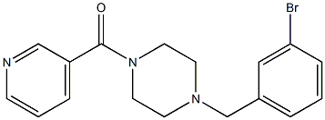 1-(3-bromobenzyl)-4-(3-pyridinylcarbonyl)piperazine Structure