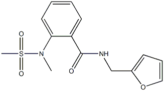 N-(2-furylmethyl)-2-[methyl(methylsulfonyl)amino]benzamide 구조식 이미지