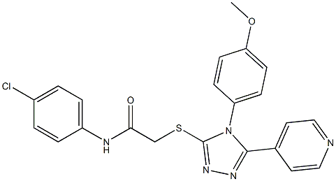 N-(4-chlorophenyl)-2-{[4-(4-methoxyphenyl)-5-(4-pyridinyl)-4H-1,2,4-triazol-3-yl]sulfanyl}acetamide Structure