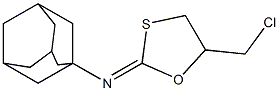 N-(1-adamantyl)-N-[5-(chloromethyl)-1,3-oxathiolan-2-ylidene]amine 구조식 이미지