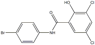 N-(4-bromophenyl)-3,5-dichloro-2-hydroxybenzamide 구조식 이미지