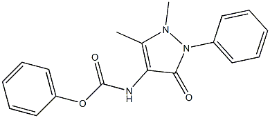 phenyl 1,5-dimethyl-3-oxo-2-phenyl-2,3-dihydro-1H-pyrazol-4-ylcarbamate Structure