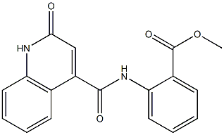 methyl 2-{[(2-oxo-1,2-dihydro-4-quinolinyl)carbonyl]amino}benzoate Structure