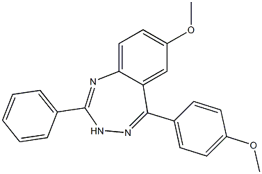 7-methoxy-5-(4-methoxyphenyl)-2-phenyl-3H-1,3,4-benzotriazepine 구조식 이미지