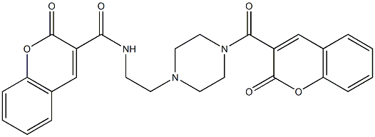 2-oxo-N-(2-{4-[(2-oxo-2H-chromen-3-yl)carbonyl]-1-piperazinyl}ethyl)-2H-chromene-3-carboxamide Structure