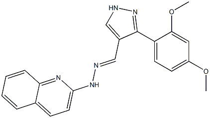 3-(2,4-dimethoxyphenyl)-1H-pyrazole-4-carbaldehyde 2-quinolinylhydrazone 구조식 이미지