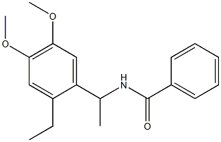 N-[1-(2-ethyl-4,5-dimethoxyphenyl)ethyl]benzamide 구조식 이미지