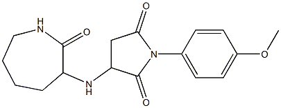 1-(4-methoxyphenyl)-3-[(2-oxo-3-azepanyl)amino]-2,5-pyrrolidinedione Structure