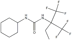 N-[1,1-bis(trifluoromethyl)propyl]-N'-cyclohexylurea 구조식 이미지