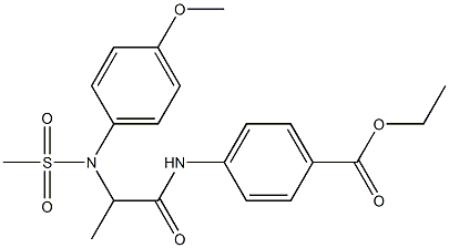 ethyl 4-({2-[4-methoxy(methylsulfonyl)anilino]propanoyl}amino)benzoate Structure