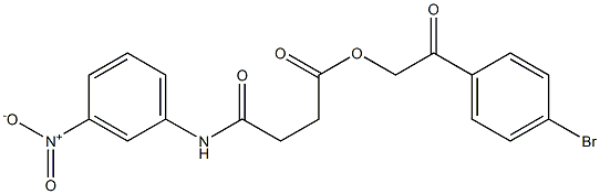 2-(4-bromophenyl)-2-oxoethyl 4-{3-nitroanilino}-4-oxobutanoate Structure