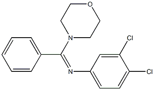 N-(3,4-dichlorophenyl)-N-[4-morpholinyl(phenyl)methylene]amine 구조식 이미지