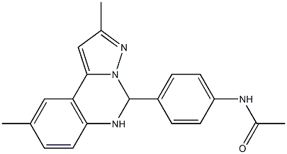 N-[4-(2,9-dimethyl-5,6-dihydropyrazolo[1,5-c]quinazolin-5-yl)phenyl]acetamide 구조식 이미지