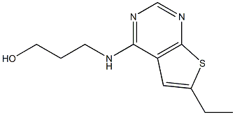 3-[(6-ethylthieno[2,3-d]pyrimidin-4-yl)amino]-1-propanol Structure