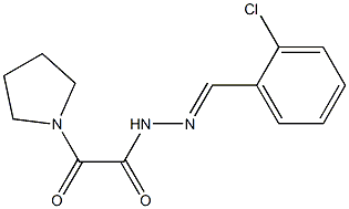 N'-(2-chlorobenzylidene)-2-oxo-2-(1-pyrrolidinyl)acetohydrazide 구조식 이미지