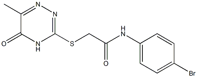 N-(4-bromophenyl)-2-[(6-methyl-5-oxo-4,5-dihydro-1,2,4-triazin-3-yl)sulfanyl]acetamide Structure