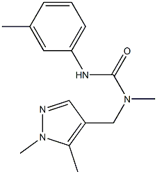 N-[(1,5-dimethyl-1H-pyrazol-4-yl)methyl]-N-methyl-N'-(3-methylphenyl)urea 구조식 이미지