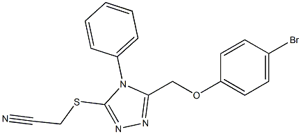 [(5-{[(4-bromophenyl)oxy]methyl}-4-phenyl-4H-1,2,4-triazol-3-yl)sulfanyl]acetonitrile Structure